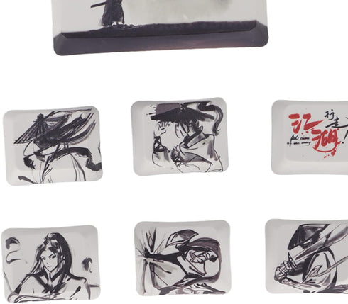 Keyboard Keycaps, Custom Keycap 10 Keys Sublimation Process Ink Martial Arts Windows Novelty Keycap Pbt Keycaps Clear Pattern DIY Mechanical Keybo...