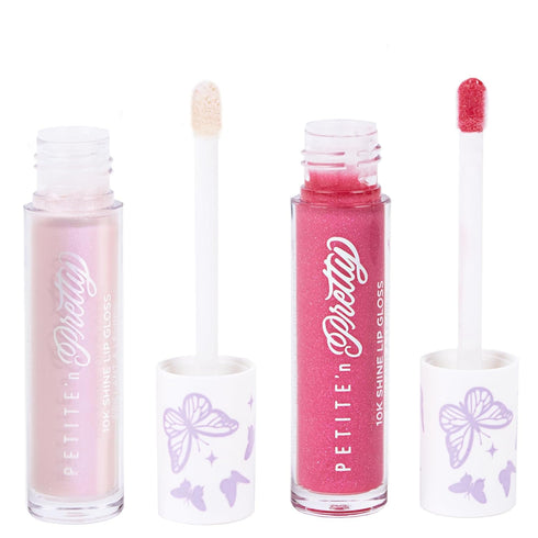 Petite 'N Pretty So Dreamy 10K Shine Lip Gloss Duo -Makeup for Kids, Tweens, Teens - High Shine, Lightweight, Made in the USA (First Freeze and Ro...