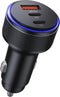 USB-C Car Charger, 3-Port 90W Fast Car Charger, Dual USB-C & USB-A Car Power Adapter, PD3.0 & QC3.0 Fast Charging for iPhone 15/14/13 Pro Max, iPa...