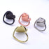 2 Packs Glossy Finish Love Heart Shaped Cell Phone Ring Holder Stand, 360 Degree Rotation Finger Ring Kickstand with Polished Metal Phone Grip (Bl...