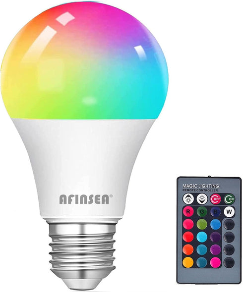 RGB Color Changing Light Bulbs with Remote,A21 E27 RGBW LED Light Bulbs,15W Warm White 550LM,16 Color Multicolor Light Bulb (Rgb 15W-1Pack)...