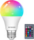 RGB Color Changing Light Bulbs with Remote,A21 E27 RGBW LED Light Bulbs,15W Warm White 550LM,16 Color Multicolor Light Bulb (Rgb 15W-1Pack)...