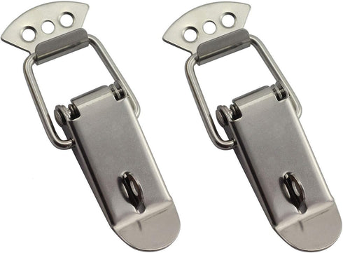 Tegg 2-Pack Spring Loaded Latch Catch Toggle Stainless Steel Safety Security Hardware Fitting Duckbill Tensionlock Hasp for Cabinet Boxes Suitcase...