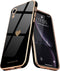 Teageo Compatible with iPhone Xr Case for Women Girl Cute Love-Heart Luxury Bling Plating Soft Back Cover Raised Full Camera Protection Bumper Sil...