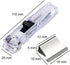 1 Piece Portable Transparent Plastic Handheld Paper Clam Dispenser Paper Clipper with 50 Metal Refill Clips for School Office...