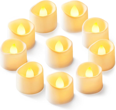 Homemory 12-Pack Flameless LED Tea Lights Candles Battery Operated, 200+Hour Fake Electric Candles TeaLights for Votive, Aniversary, Wedding Cente...