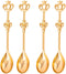 ABOOFAN 8PCS Stainless Steel Golden Coffee Cake Spoon Crown Cake Spoons Small Teaspoon for Ice-Cream, Soup, Salt, Sugar, Tea Stirring...