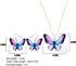 Acrylic Purple Butterfly Jewelry Set Cute Monarch Butterfly Earrings Necklace Charms Insect Dangle Pendant Ornament Gifts for Women...