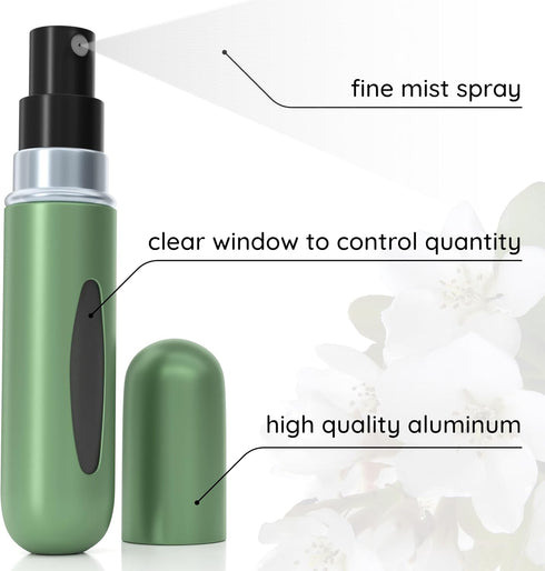 Mini Travel Perfume Bottle Refillable Perfume Atomizer Bottle Set of 3 - Portable Perfume Bottle for Outdoor and Traveling...
