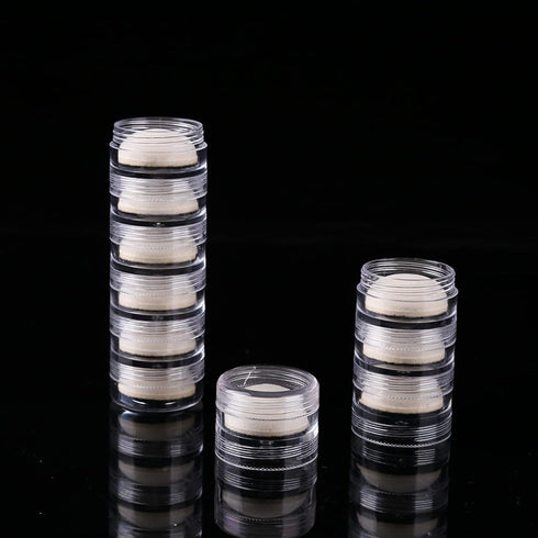 Mini Ink Blending Brushes Tools 2 Handle with 42 Refills Replacement Round Foams and 20 Plastic Storage Cases Stackable Jars Set for Scrapbooking ...