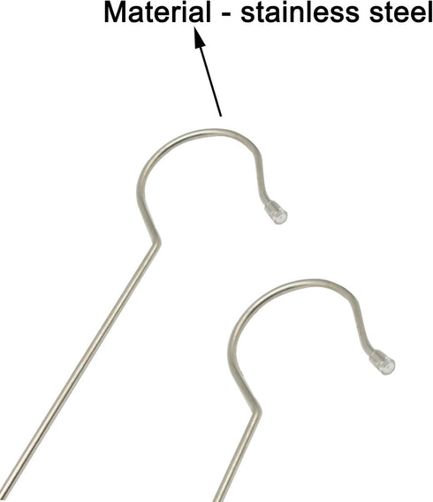 Maydahui 5 PCS Extra Long 16 inch S Shaped Hooks Stainless Steel Large Size Silver Hanger for Bird Feeder Plant Hanger Tree Branch Hook Clothes Ou...