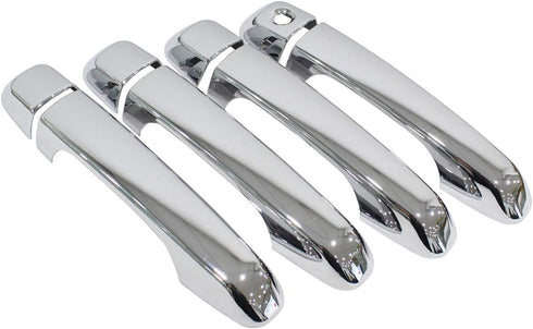NewYall Chrome Exterior Door Handle Covers for Toyota 4Runner 2010-2021 No Smart Key Holes Outer Outside Front Rear Left Driver and Right Passenge...
