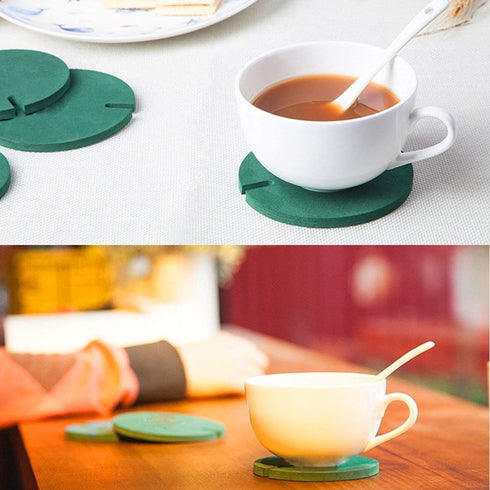 Coasters DIY Cactus Coaster Set of 6 Pieces with Flowerpot Holder for Drinks Novelty Gift for Home Office Bar Decor and Improvement, Sirensky Bran...
