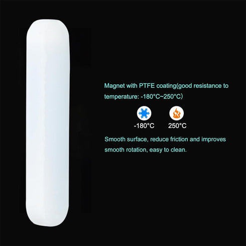 MECCANIXITY Magnetic Stirrer Mixer Stir Bar Rod 30mm/1.18" Cylinder Shape PTFE Coating Magnet White for Laboratory 8Pcs...