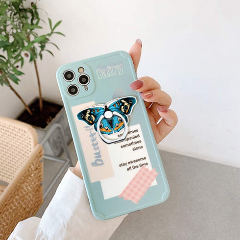 Phone Ring Holder Stand,Butterfly Phone Ring Stand Holder 360 Rotation Finger Ring Grip Stand for Cellphones,Smartphones and Tablets (Butterfly Ph...