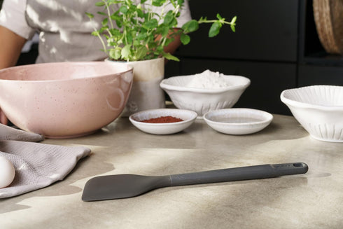 Zyliss Spatula - Sustainable Wheatstraw/Silicone - Spatula for Cooking and Mixing with Heat Resistant Silicone Head - Dishwasher Safe - Beluga Gre...