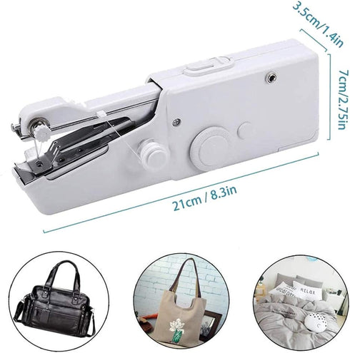 Handheld Sewing Machine, Mini Portable Sewing Machine, Electric Household Quick Repairing Tool with Measure Tape for Fabric, Kids Cloth, Handicraf...
