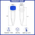 PATIKIL 1.5ml Plastic Cryogenic, 200Pcs Cryogenic Vial Screw Top Frozen Test Tube for Lab Laboratory Science, Blue Cap...
