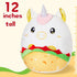 Houwsbaby 12'' Unicorn Taco Plush Pillow Unicorn Stuffed Animal Unicorn PlushToy,Taco Stuffed Animal,Taco Plush Toy,Food Stuffed Animal,Present fo...