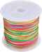 0.8mm Nylon Cord, Thread Chinese Knot Macrame Rattail Bracelet Braided String (Colorful)...