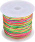 0.8mm Nylon Cord, Thread Chinese Knot Macrame Rattail Bracelet Braided String (Colorful)...