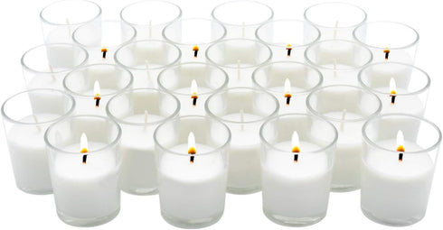 Royal Imports Unscented Clear Glass Votive Candles, Long 12 Hour Burn Time, for Home, Spa, Wedding, Birthday, Holiday, Restaurant, Party, Birthday...