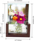 RLAVBL 4x6 Picture Frame Set of 2, Rustic Double Sided Tempered Glass Photo Frames with Wooden Base for Tabletop or Desktop Display...
