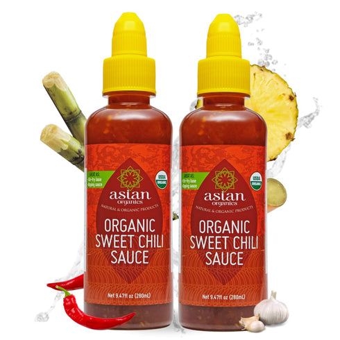 Asian Organics Thai Sweet Chili Sauce - Organic Sweet Chili Sauce - USDA Certified 100% Organic Asian Chili Sauce, No MSG, Non-GMO, Gluten Free Re...