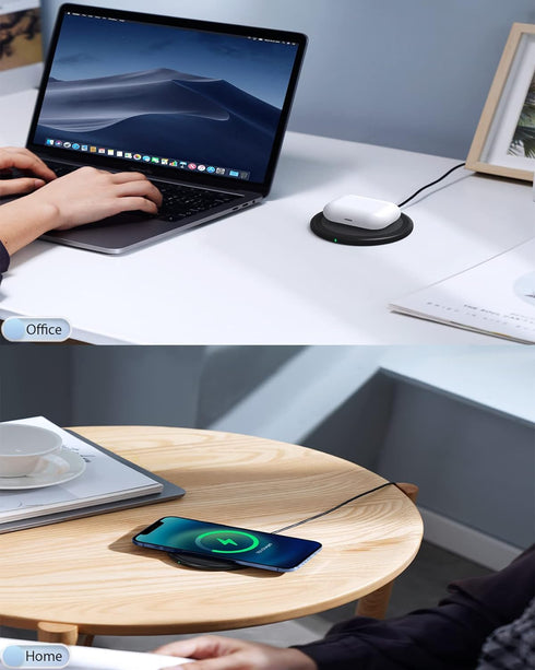 Wireless Charger, 15W Max Fast Wireless Charging Pad 2-Pack Compatible with iPhone 15/15 Pro/15 Plus/15 ProMax/14/14 Pro/14 Plus/13/12/Samsung S24...