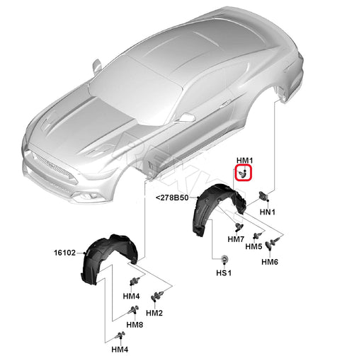 Rexka 30pcs Fender Liner Retainers Clips Fasteners for Ford W706092-S300 Edge Explorer Flex Mustang Taurus Chrysler 6508197AA Dodge Charger Ram 15...