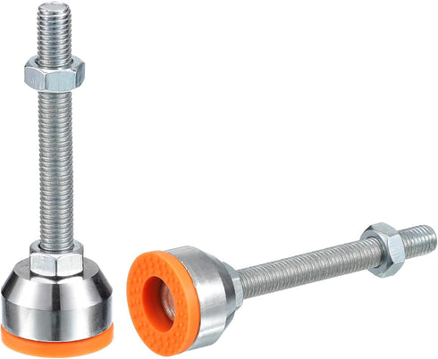 uxcell Leveling Feet, 2Pcs M12x100x40mm - Carbon Steel Non-Skid Anti-shock Adjustable Table Feet, Leveling Screw Leg for Furniture Workshops Equip...