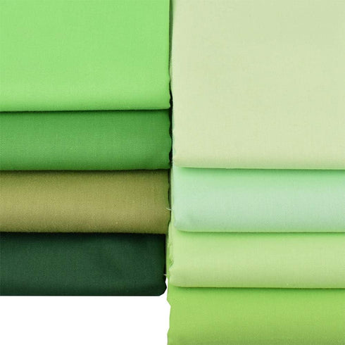 Hanjunzhao Green Solids Fat Quarters Fabric Bundles, Precut Quilting Sewing Fabric, 18 x 22 inches...
