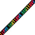 4-Yards 1-1/2" Love Elastic Stretch Ribbon Trim for Stretch Elastic Band, Headband, Hand Band and Waist Belt (Rainbow/Black), TR-11609...