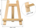 PATIKIL 7.9" Mini Wooden Easel Stand, 2 Pack Table Use Triangle Holder for Displaying Photos, Card, Canvases, Wedding, Wood Color...