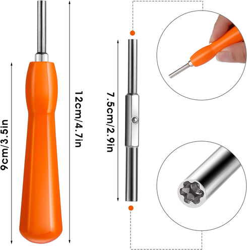 Gamebit Security Screwdriver, Double-ended 3.8mm 4.5mm Gamebit Screwdriver Bit Set Compatible with NES,SNES,N64,GameBoy,Game Cartridges Orange...