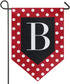 Monogram Letter B Garden Flag Red and White Polka Dot Pattern Double Sided Home Yard Decor Banner Outdoor 12.5 x 18 Inch...