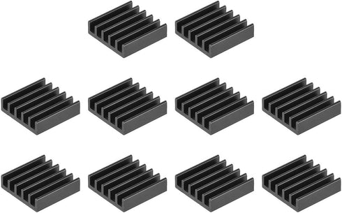 uxcell Electronics Cooler Heatsink for MOS GPU IC Chip Black 14 x 14 x 4 mm 10pcs...