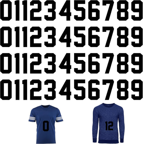 Tenare 44 Pieces 8 Inch Iron on Numbers for Jersey T-Shirt Heat Transfer 0 to 9 Numbers Heat Press Stickers for Team Uniform Sports Basketball Foo...