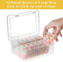Mathtoxyz Small Bead Organizers, 15 Pieces Plastic Storage Cases Mini Clear Bead Storage Containers Transparent Boxes with Hinged Lid and Rectangl...