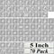 5 Inch Alphabet Letter Stencils for Painting - 70 Pack Letter and Number Stencil Templates with Signs for Painting on Wood, Reusable Numbers and L...