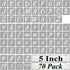 5 Inch Alphabet Letter Stencils for Painting - 70 Pack Letter and Number Stencil Templates with Signs for Painting on Wood, Reusable Numbers and L...