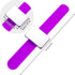 WILLBOND Magnetic Sewing Pincushion Wristband, 2 Pieces, with Flannelette Bag, Silicone Bracelet, Rose Red, Purple...