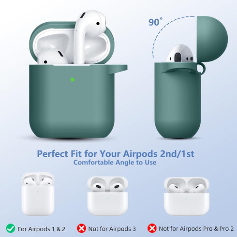 Lerobo Airpods Case Cover, with Cleaner Kit and Magnetic Airpod Strap Anti-Lost Cord Sports Lanyard,Soft Slicone Cover Compatible with Apple AirPo...