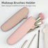 Silicon Makeup Brush Set Holder No Zipper, Sleek Cosmetic Toiletry Container Brushes Waterproof Protective Storage Case for Travel, Portable Lipst...