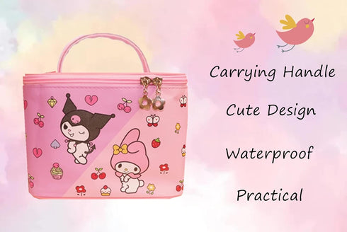 Kerr's Choice Kawaii Makeup Storage Box Cute Bunny Cosmetic Bag Kawaii Bunny Makeup Bag Cartoon Pencil Container...