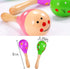 Sansheng 6 PCS Mini Fiesta Wooden Maracas Toys, Wooden Maracas Festival Painting, Wooden Carnival Maracas (Random Colors)...