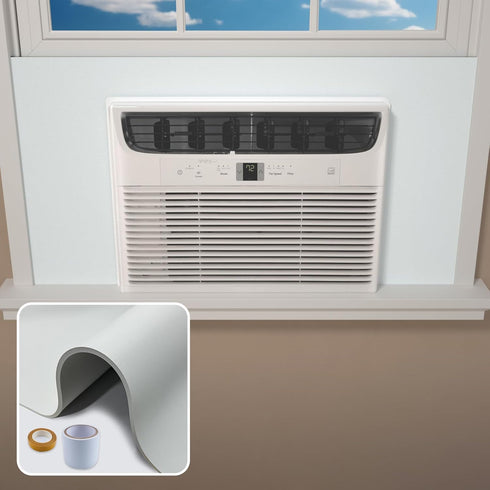 Window Air Conditioner,Side Insulated Foam Panel SBR001WHITE, Summer/Winter Heat and Draft Insulating,Two-Piece Panels Window Seal SBR (WHITE)...