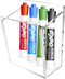 Magnetic Marker Holder for Whiteboard, Fridge, Locker, Adhesive Dry Erase Marker Organizer, Acrylic Pen Holder with 3M Transparent Tapes and Magne...
