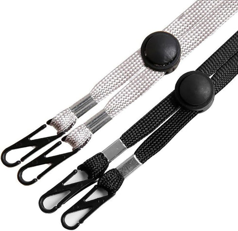 10 Pcs Adjustable Windproof Ropes Hat Removable Chin Cords Flexible Cap Strap Clips Anti Lost Hat Strap Holder Black...