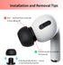 Lanwow Premium Memory Foam Tips for AirPods Pro. No Silicone Eartips Pain. Anti-Slip Eartips. Fit in The Charging Case, 3 Pairs (S/M/L, Black)...